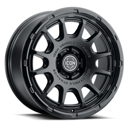 ICON Alloys Rancho 20x9 6x5.5 0mm Offset Double Black Wheel — image 1