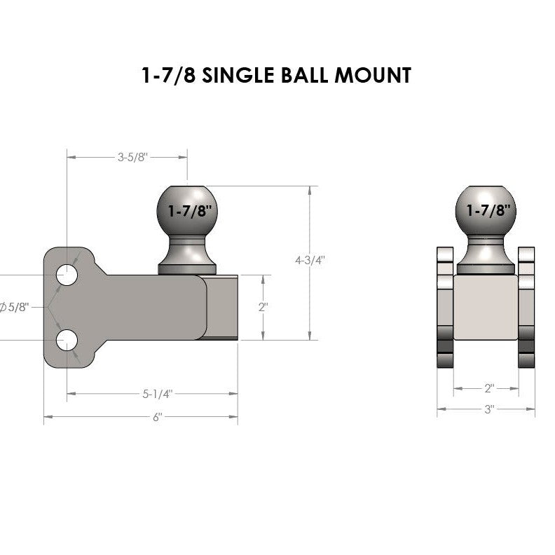 BulletProof Hitches 1-7/8 Inch Single Ball Mount — image 3