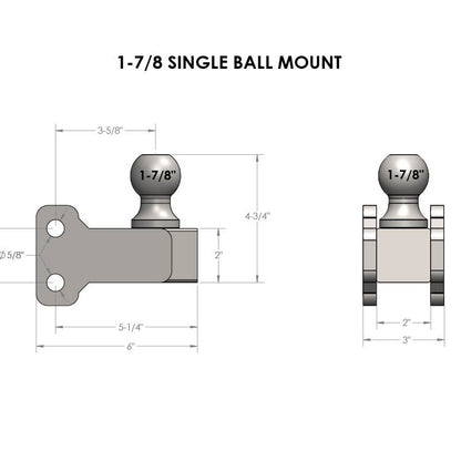 BulletProof Hitches 1-7/8 Inch Single Ball Mount — image 3
