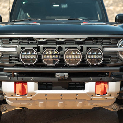 Ford Bronco Tube Push Bar with 7 inch halo lights