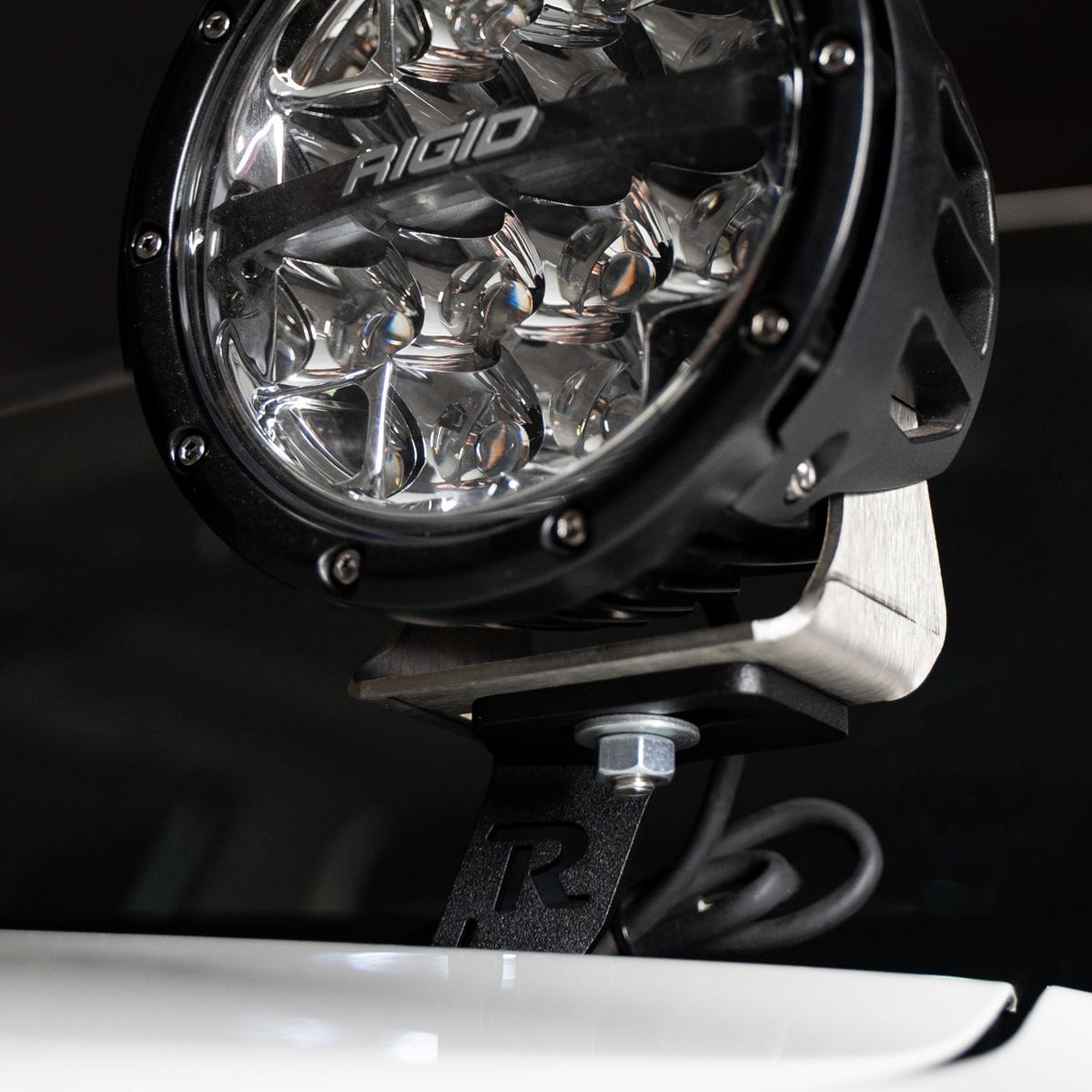 5th Gen Toyota 4Runner Ditch Light Brackets, cut Rago log and Rigid 360 light