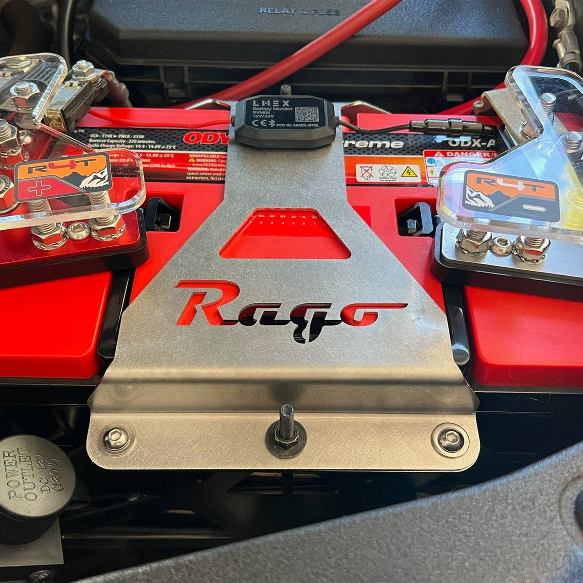 Close-up of a Group 31 Battery Box setup.