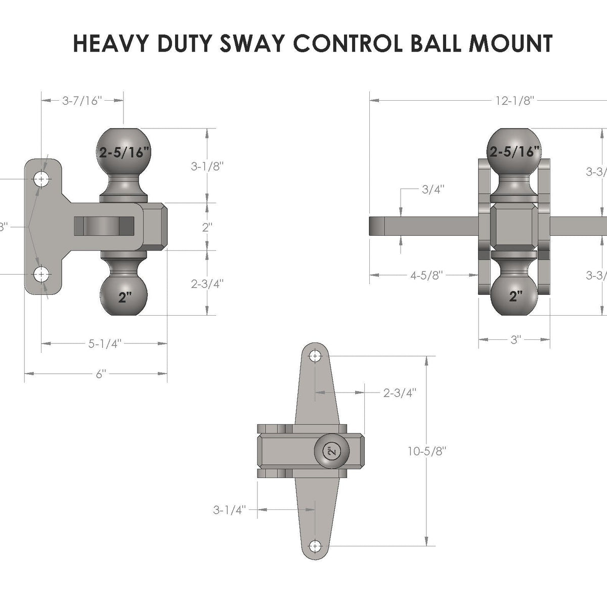 BulletProof Hitches Heavy/Extreme Duty Sway Control Dual Ball Mount — image 5