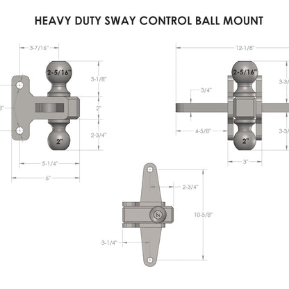 BulletProof Hitches Heavy/Extreme Duty Sway Control Dual Ball Mount — image 5