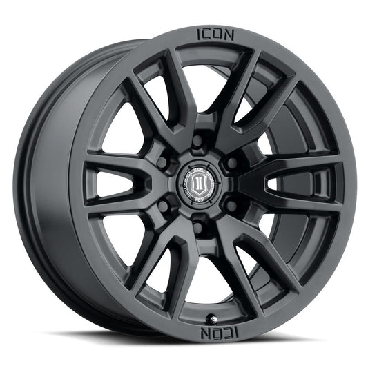 ICON Alloys Vector 6 17x8.5 6x135 +6mm Satin Black Wheel — image 1