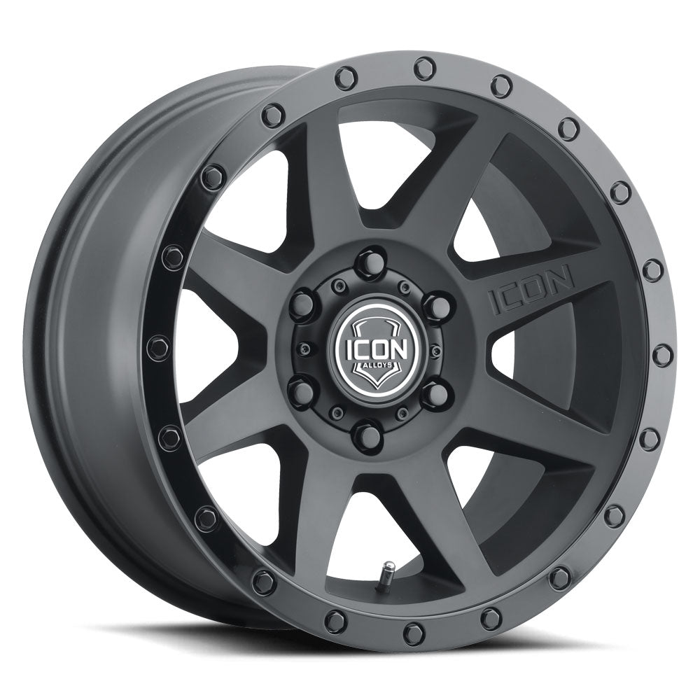 ICON Alloys Rebound 18x9 6x5.5 +25mm Double Black Wheel — image 1