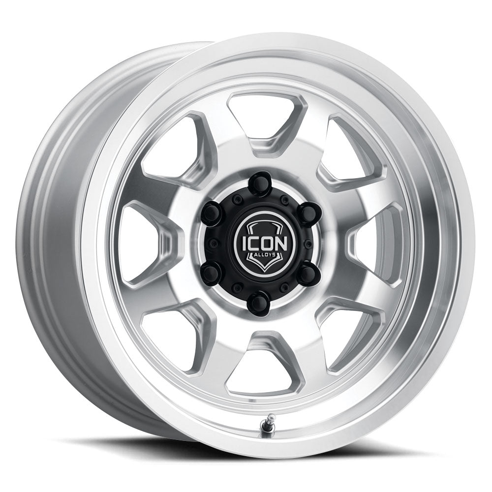 ICON Alloys Nuevo 17x8.5 5x5 -6mm Silver Machined Wheel — image 1