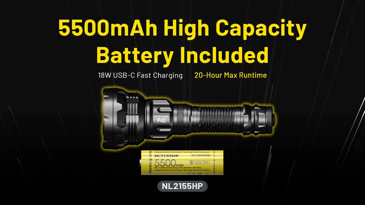 Nitecore P40 3171 Yards Ultra Long Throwing Rechargeable LEP Flashlight