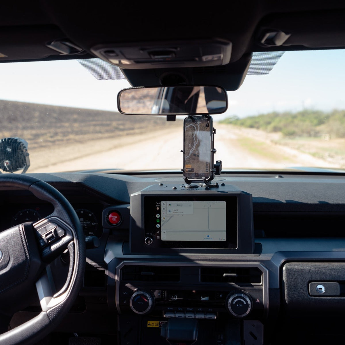 Device Dash Mount in the 6th Gen Toyota 4Runner phone mounted to top