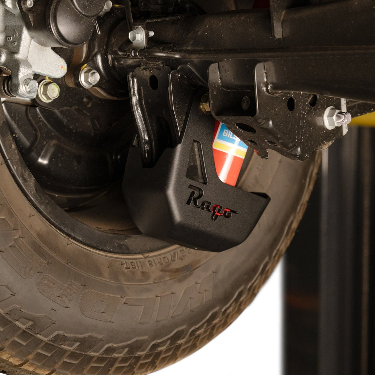 Our 6th Gen Toyota Rear Shock Guards installed.