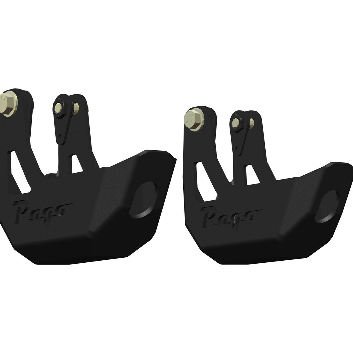 Rago's 6th Gen 4Runner Rear Shock Guards off-truck.