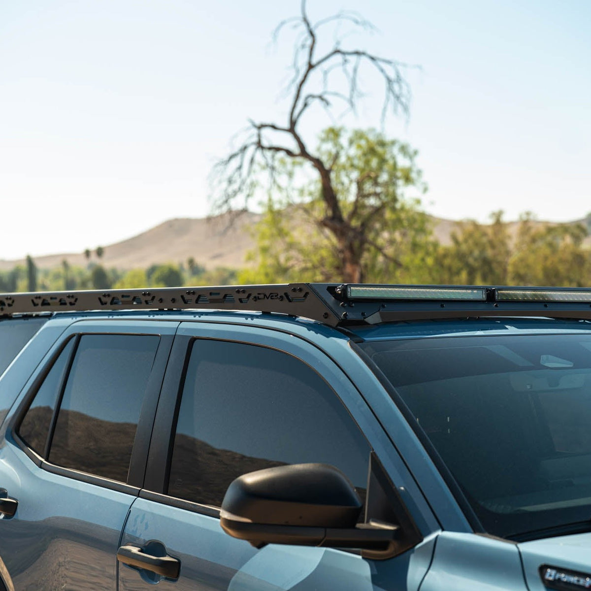 6th Gen Toyota 4Runner Roof Rack Light Cutout installed