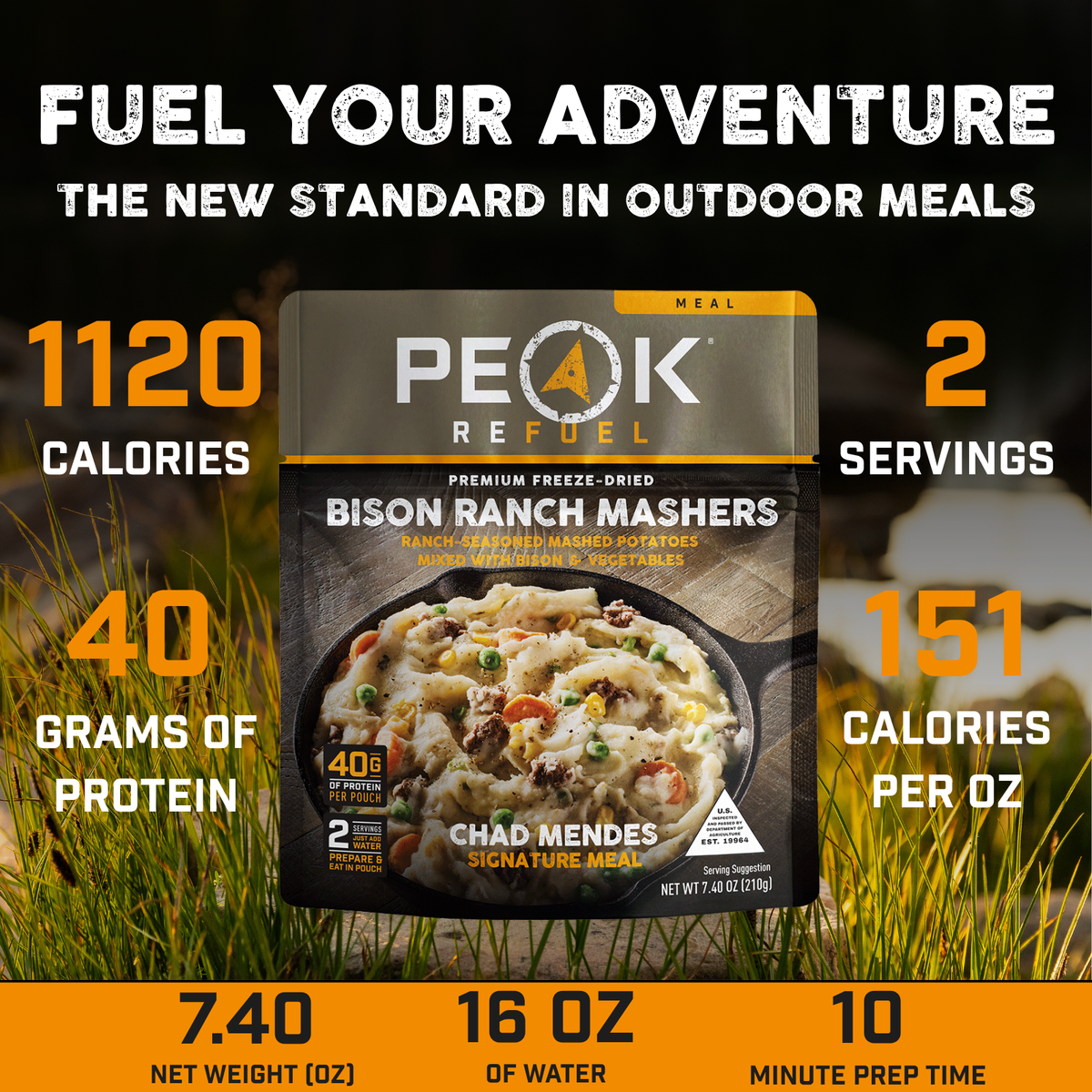 Peak Refuel Bison Ranch Mashers Freeze-Dried Meal — image 3