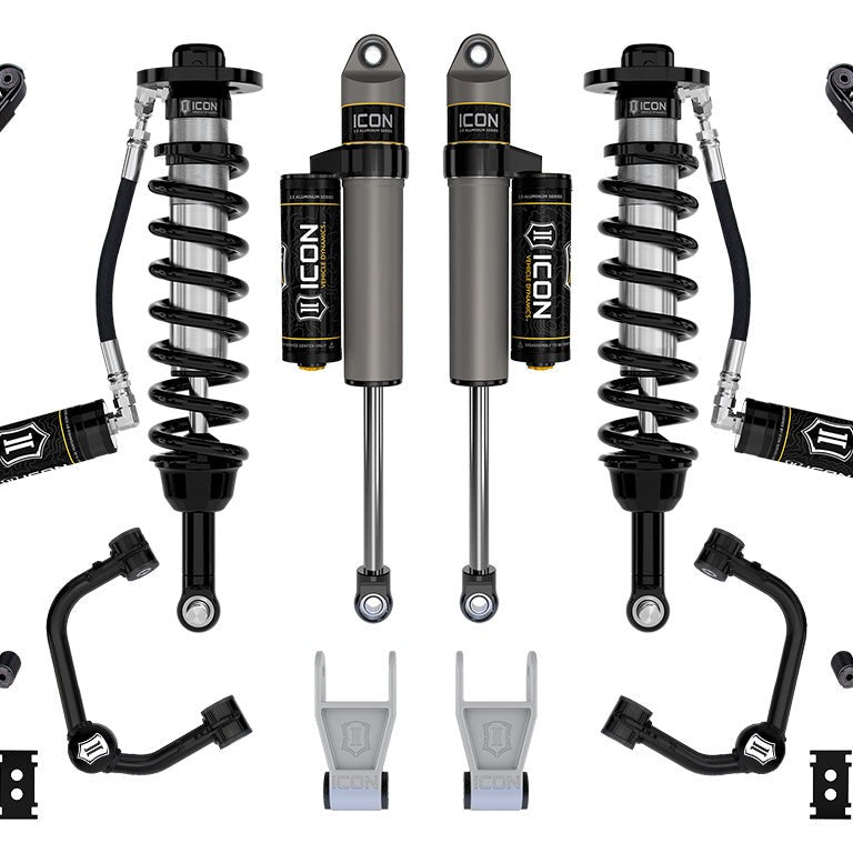 ICON Vehicle Dynamics 2021-2026 Ford F-150 Tremor 2.5-3" Lift Stage 3 Tubular Suspension System with Leaf Packs — image 1
