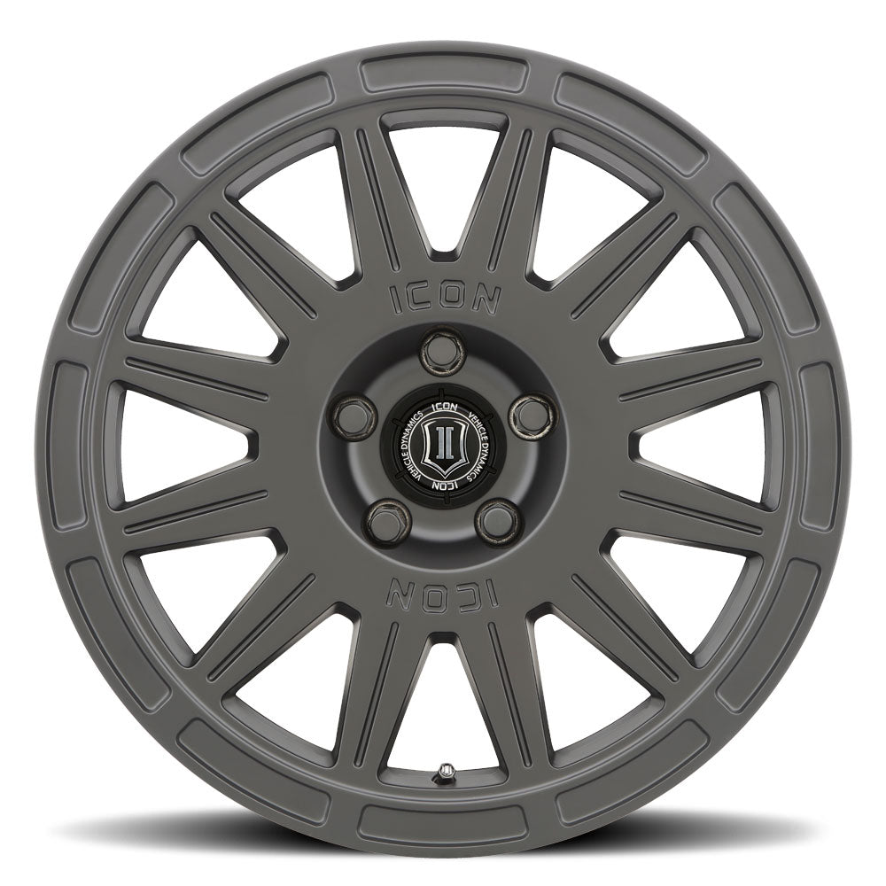 ICON Alloys Ricochet 17x8 5x108 +38mm Satin Black Wheel — image 2