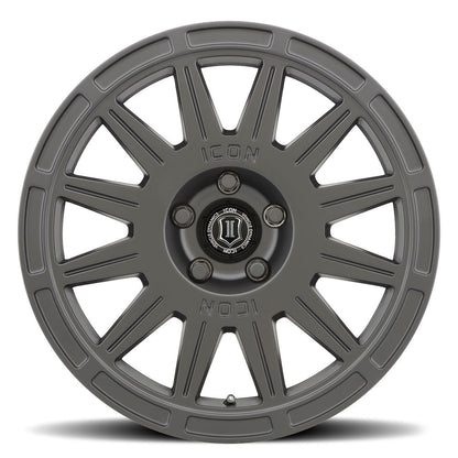 ICON Alloys Ricochet 17x8 5x108 +38mm Satin Black Wheel — image 2