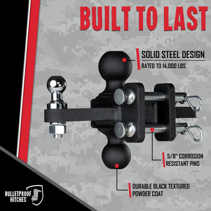 BulletProof Hitches Medium Duty Sway Control Dual Ball Mount — image 3