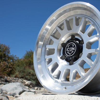 ICON Alloys Anza 17x8.5 6x5.5 +25mm Silver Machined Wheel — image 4