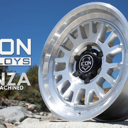 ICON Alloys Anza 17x8.5 6x5.5 +25mm Silver Machined Wheel — image 6