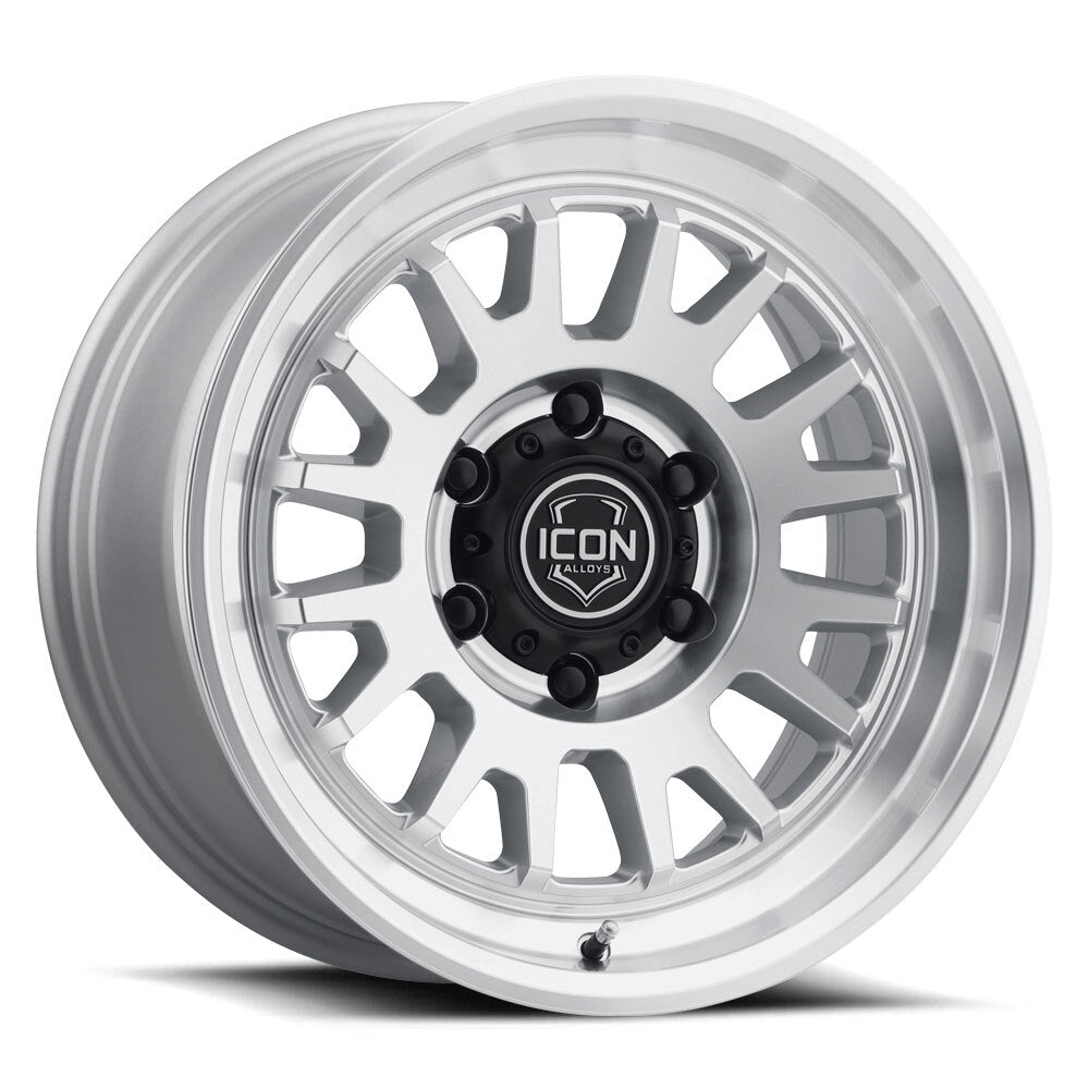 ICON Alloys Anza 17x8.5 6x5.5 +25mm Silver Machined Wheel — image 1