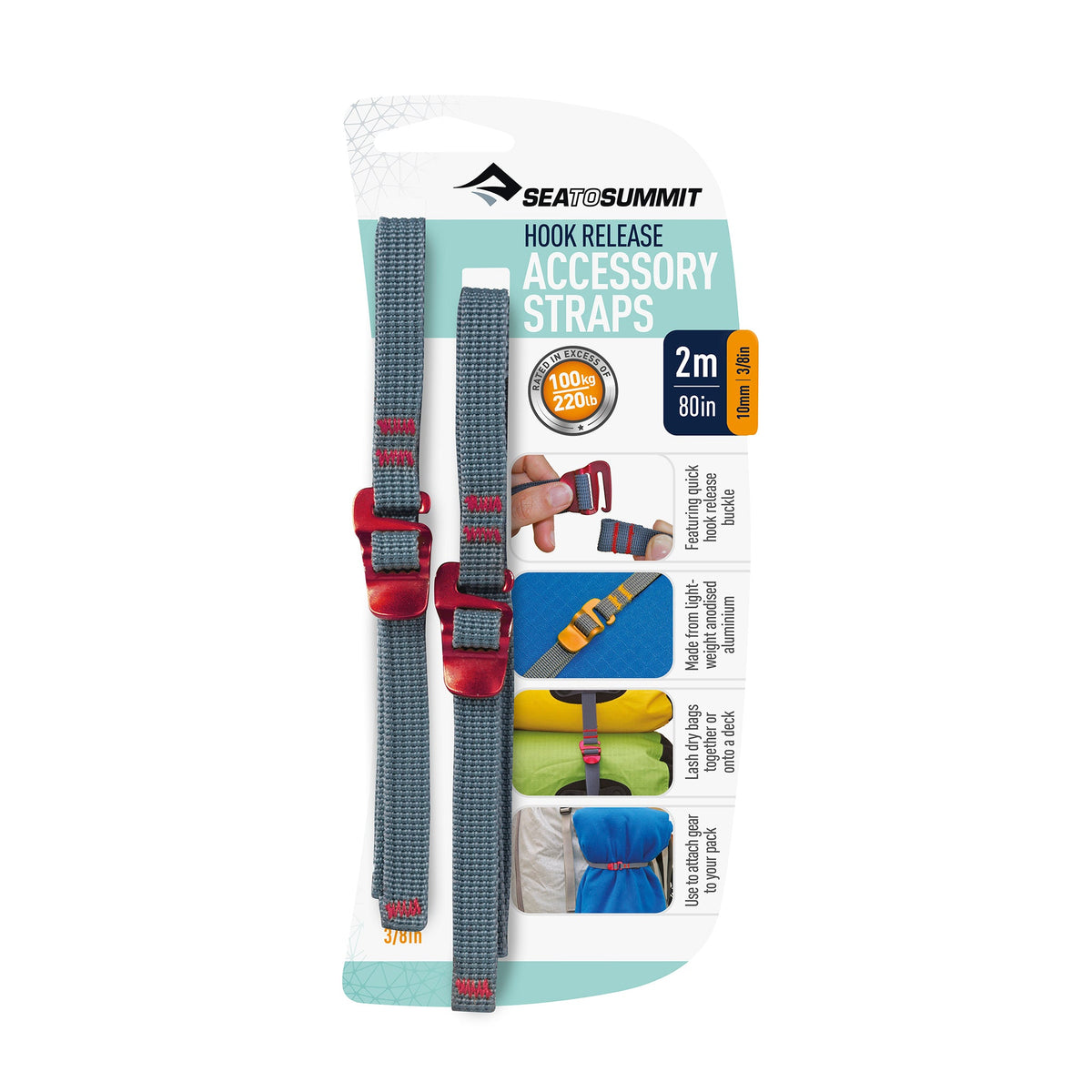 2m | 80 in 10mm || Accessory Strap with Hook Release