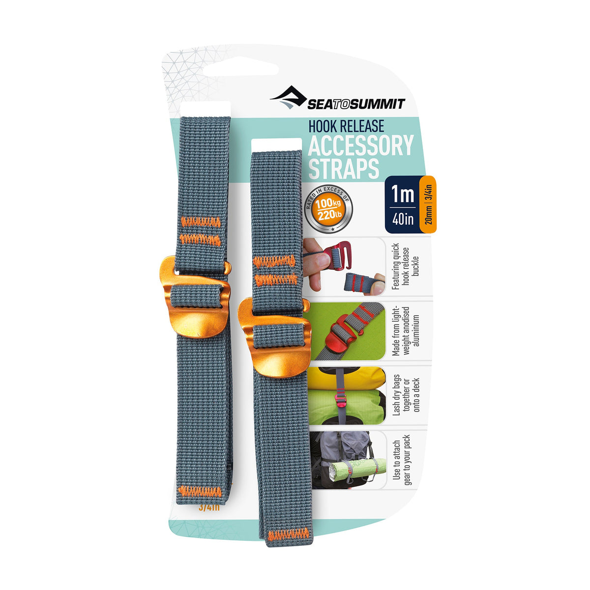 1m | 40 in 20mm || Accessory Strap with Hook Release