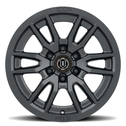 ICON Alloys Vector 6 17x8.5 6x135 +6mm Satin Black Wheel — image 2