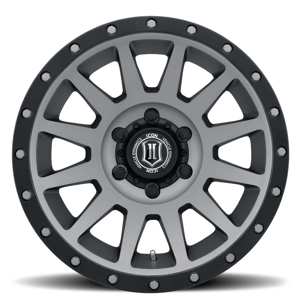 ICON Alloys Compression 18x9 6x5.5 +25mm Titanium Wheel — image 2