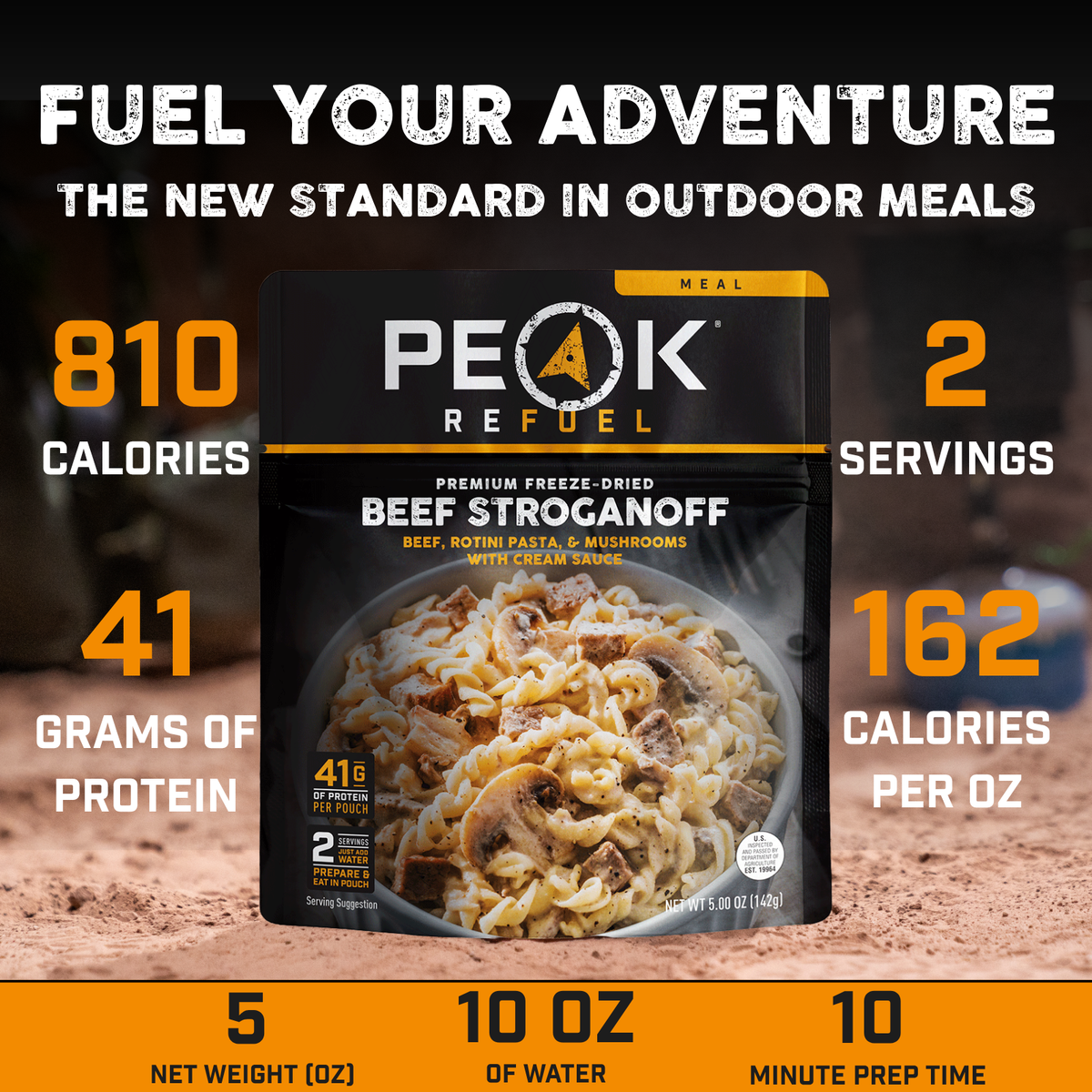 Peak Refuel Beef Stroganoff Freeze-Dried Meal — image 3