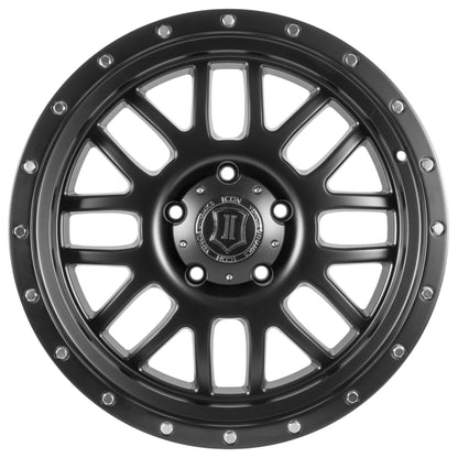 ICON Alloys Alpha 20x9 8x180 +12mm Satin Black Wheel — image 2