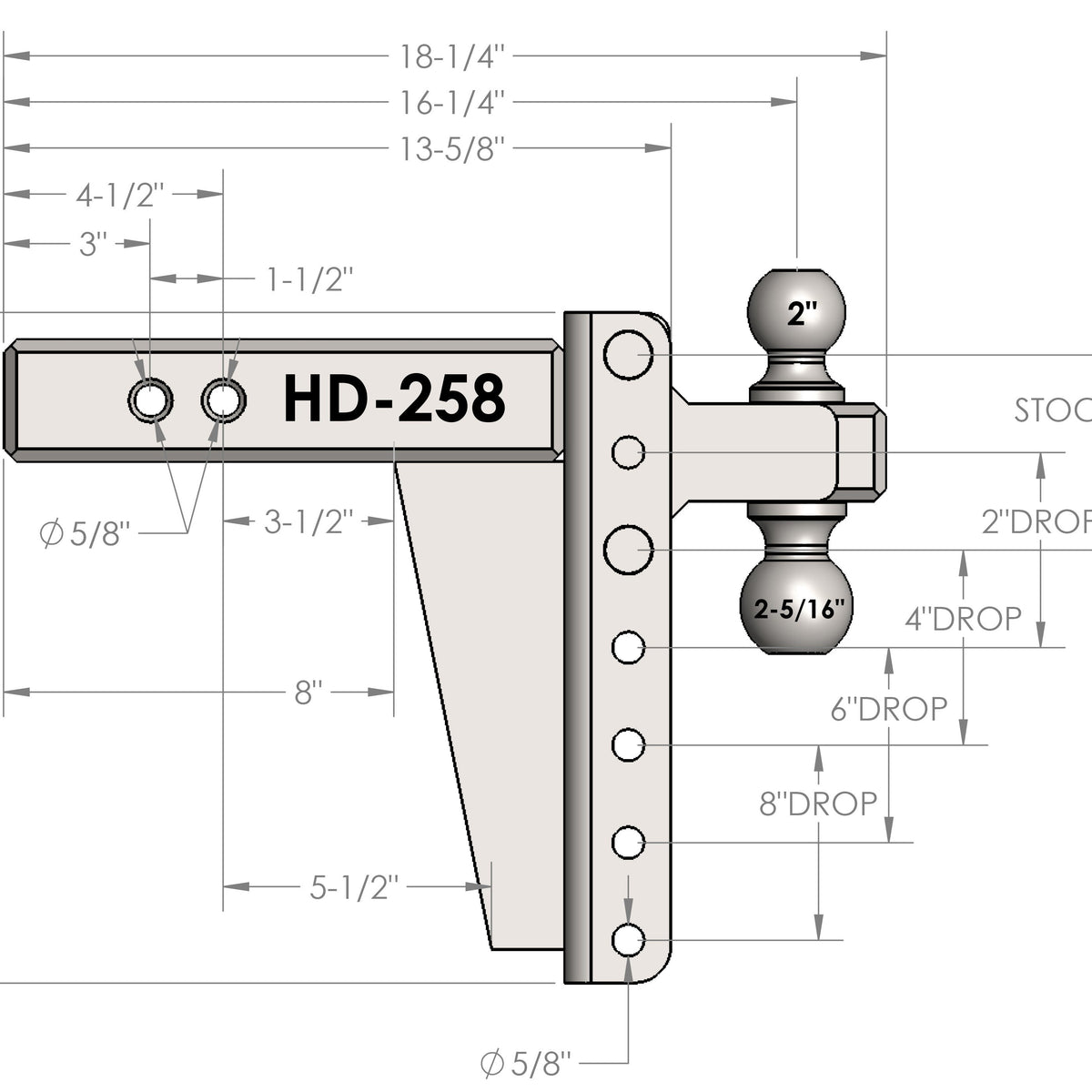 BulletProof Hitches 2.5" Class 5 8" Drop or Rise Hitch — image 6