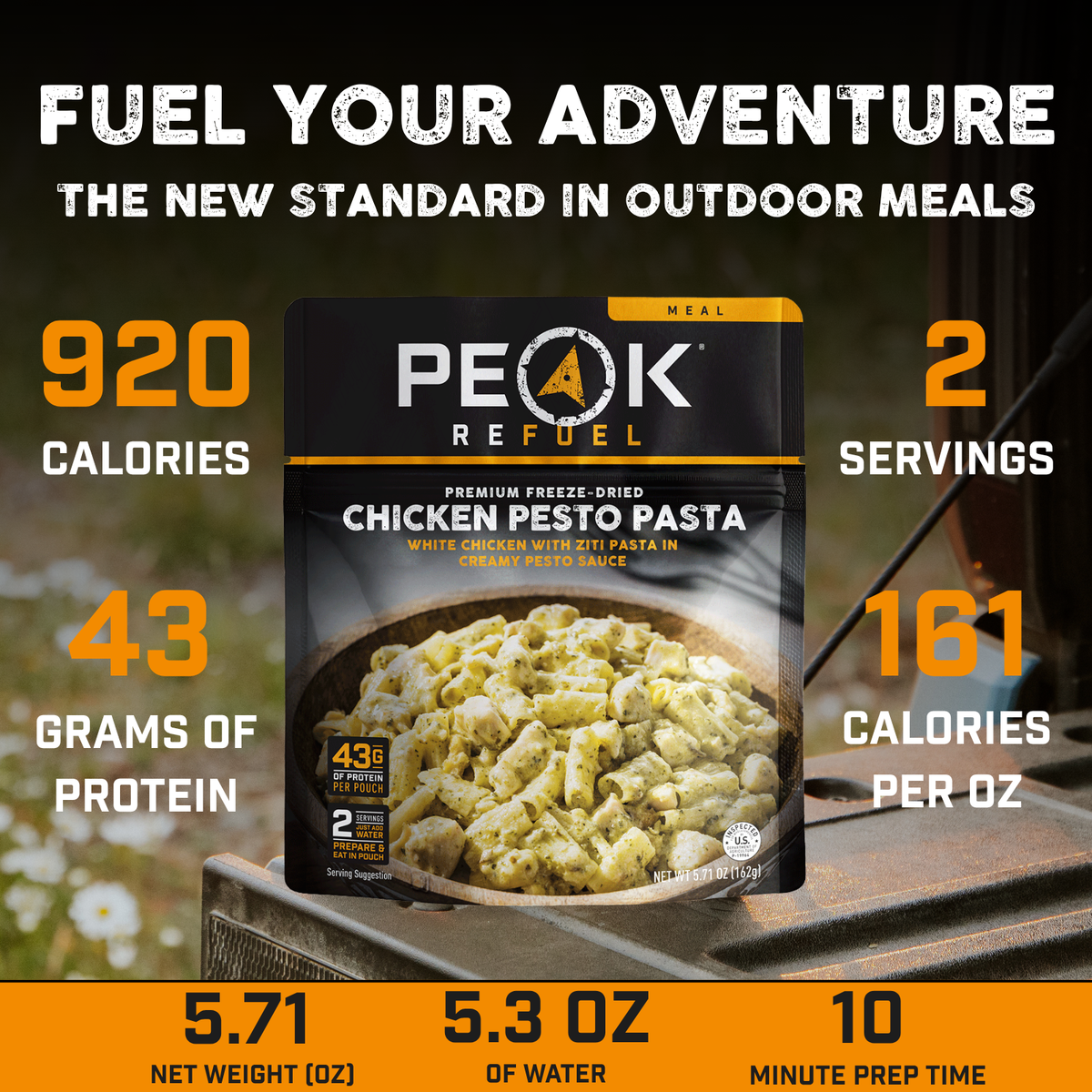 Peak Refuel Chicken Pesto Pasta Freeze-Dried Meal — image 3