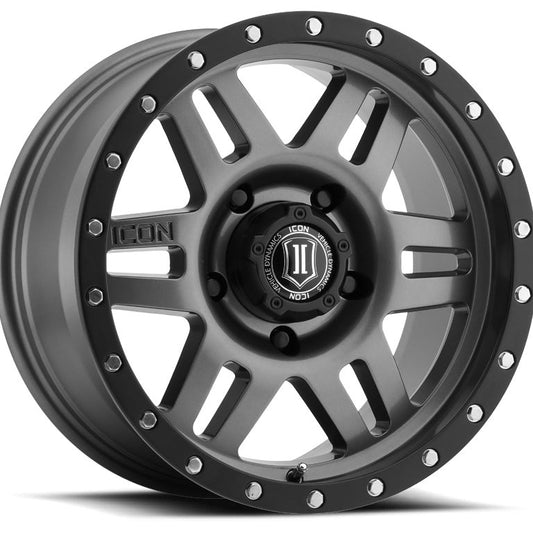 ICON Alloys Six Speed 17x8.5 6x5.5 0mm Gun Metal Wheel — image 1