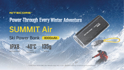 Nitecore SUMMIT Air 8,000mAh Extreme Cold-Resistant Ultralight Power Bank