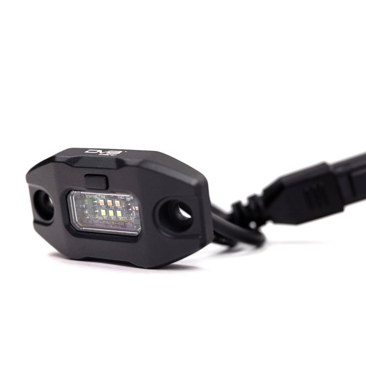 Elite White/Amber Push Button Dome Light by DV8 Offroad