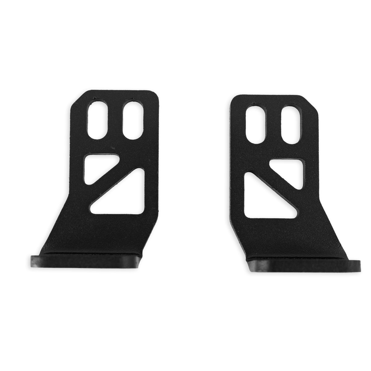 Mounting brackets for installing Baja Designs XL Sport Linkable Light Bar Kit on DV8 Spec Series Roof Racks
