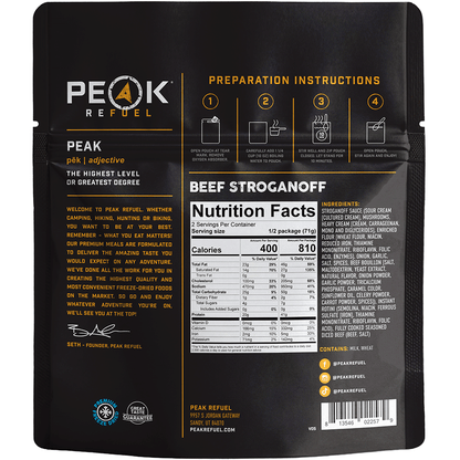 Peak Refuel Beef Stroganoff Freeze-Dried Meal — image 2