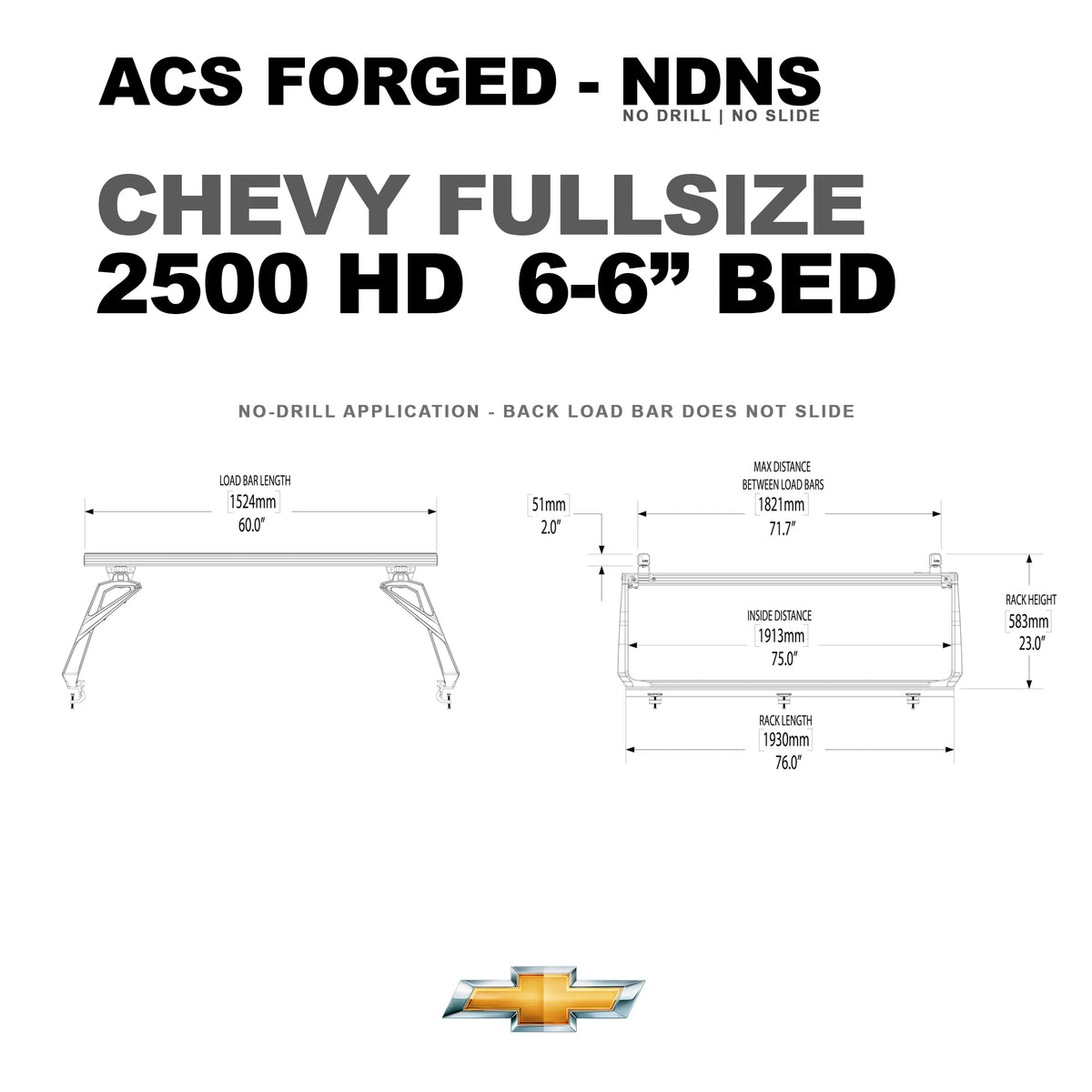 Chevrolet 2500 6'6" ft. Bed | Chevrolet 2500 ACS FORGED 6'6" ft. Bed - Leitner Designs