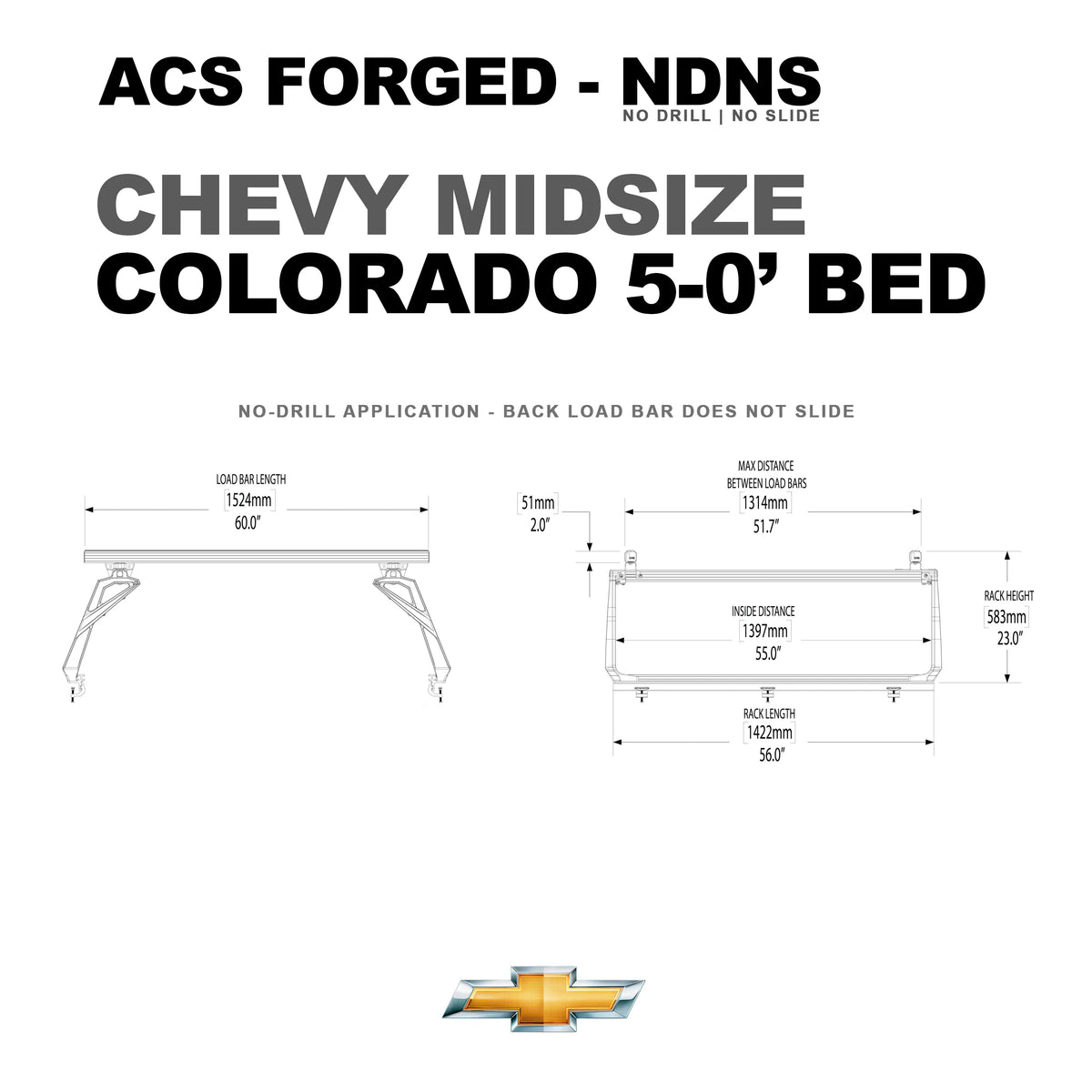 Chevrolet Colorado 5' ft. Bed | Chevrolet Colorado ACS FORGED 5' ft. Bed - Leitner Designs