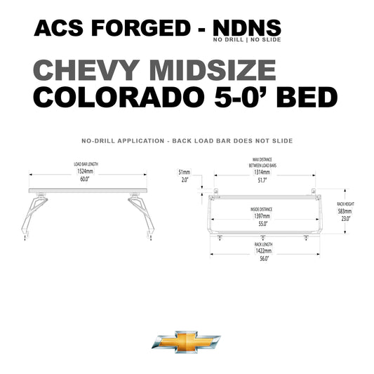 Chevrolet Colorado 5' ft. Bed | Chevrolet Colorado ACS FORGED 5' ft. Bed - Leitner Designs