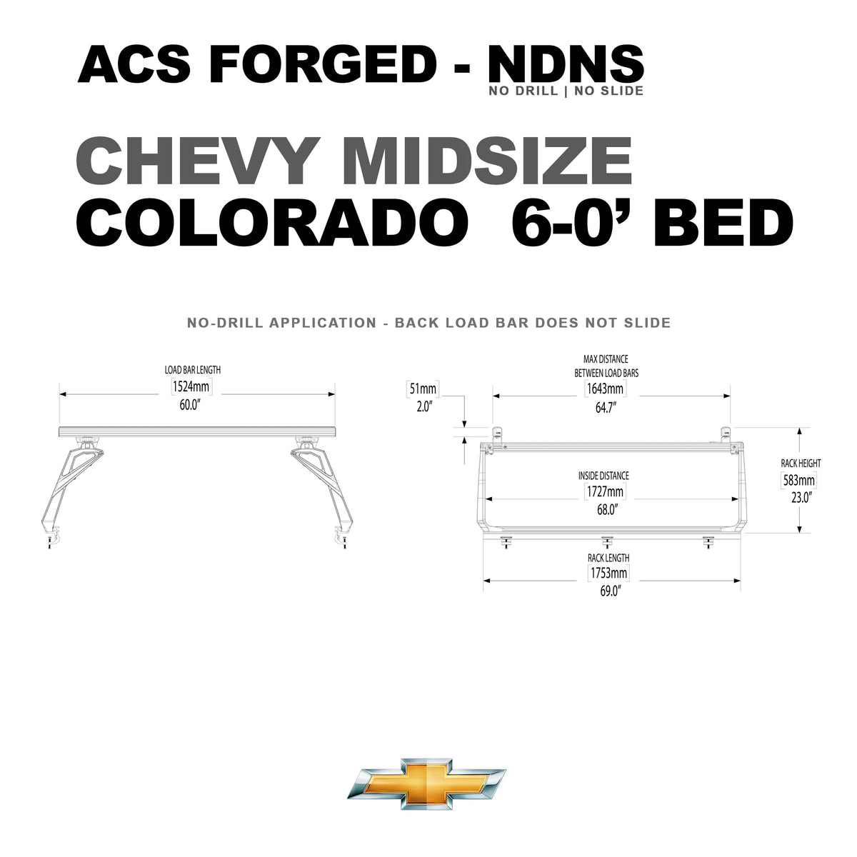 Chevrolet Colorado 6' ft. Bed | Chevrolet Colorado ACS FORGED 6' ft. Bed - Leitner Designs