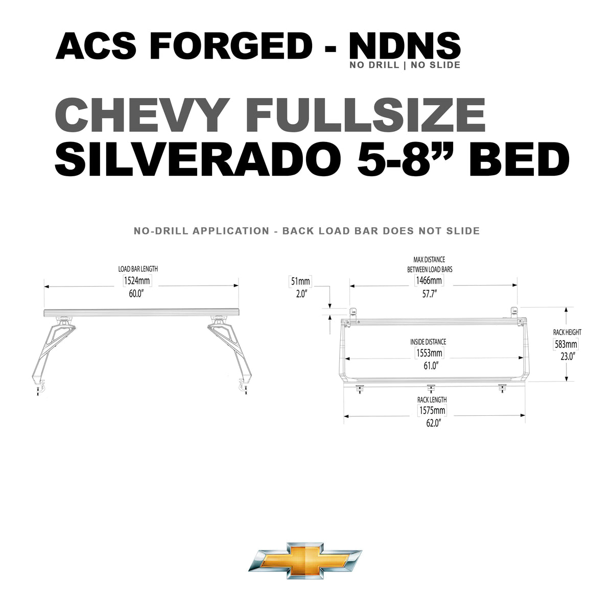 Chevrolet Silverado 5'8" ft. Bed | Chevrolet Silverado ACS FORGED 5'8" ft. Bed - Leitner Designs
