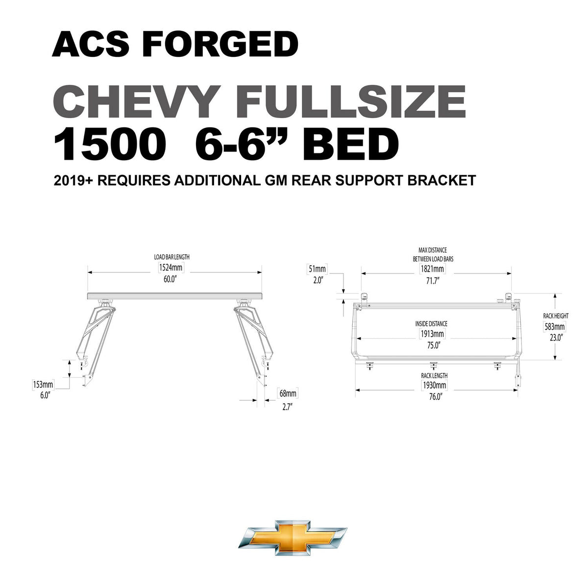 Chevrolet 1500 6'6" ft. Bed | Chevrolet 1500 ACS FORGED 6'6" ft. Bed - Leitner Designs