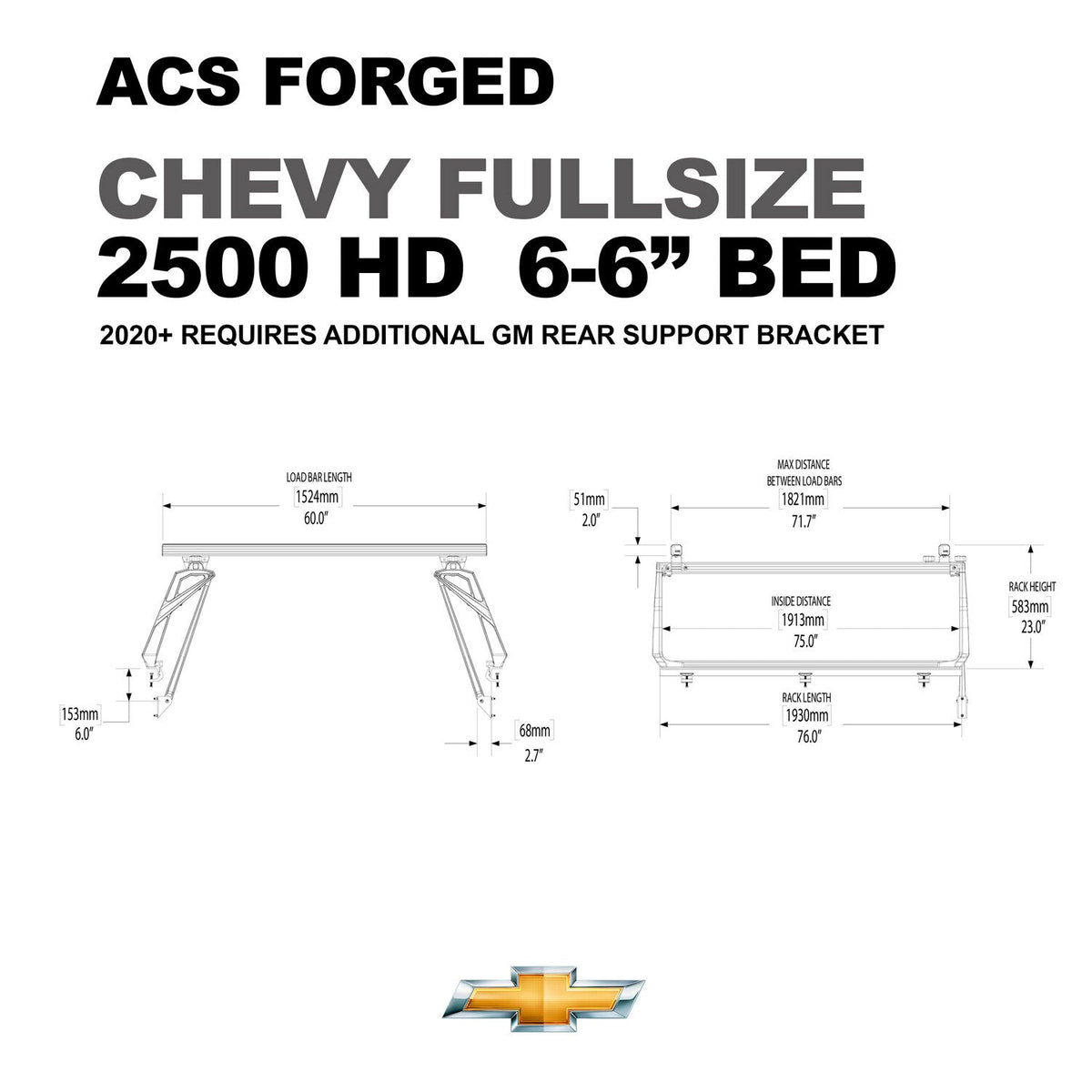 Chevrolet 2500 6'6" ft. Bed | Chevrolet 2500 ACS FORGED 6'6" ft. Bed - Leitner Designs