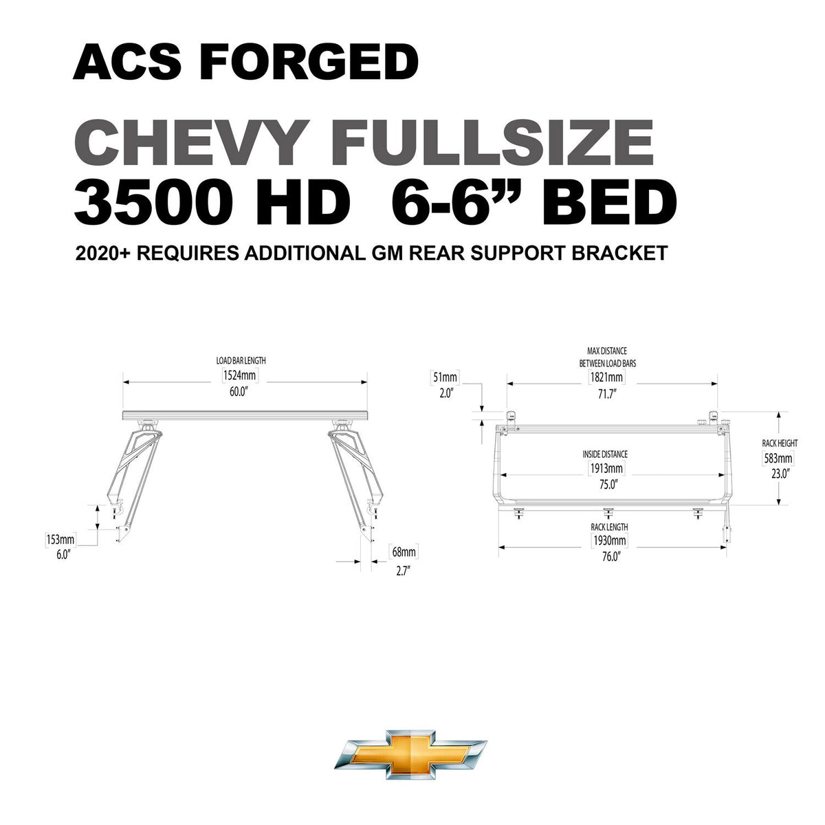 Chevrolet 3500 6'6" ft. Bed | Chevrolet 3500 ACS FORGED 6'6" ft. Bed - Leitner Designs