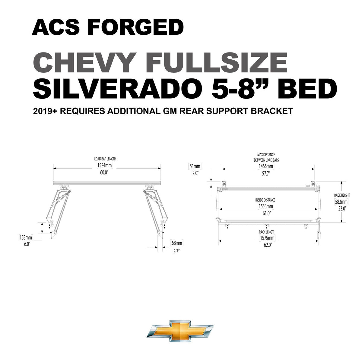 Chevrolet Silverado 5'8" ft. Bed | Chevrolet Silverado ACS FORGED 5'8" ft. Bed - Leitner Designs