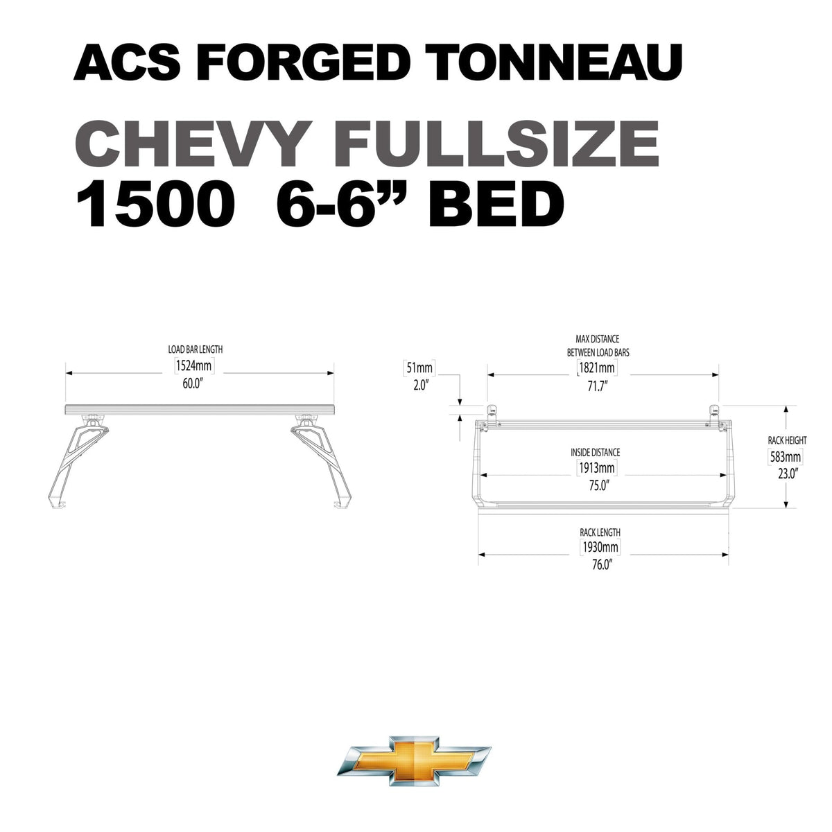 Chevrolet 1500 6'6" ft. Bed | Chevrolet 1500 ACS FORGED 6'6" ft. Bed - Leitner Designs