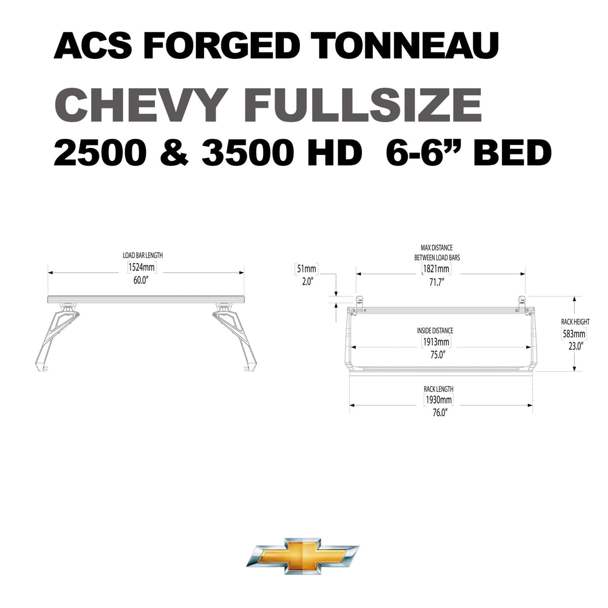 Chevrolet 2500 6'6" ft. Bed | Chevrolet 2500 ACS FORGED 6'6" ft. Bed - Leitner Designs