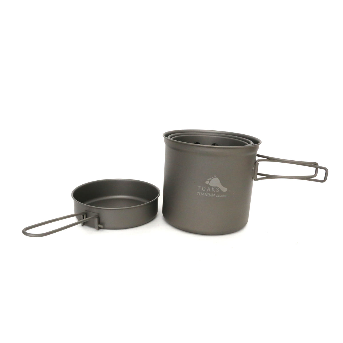 TOAKS Titanium 1100ml Pot with Pan and Wood Burning Stove Combo Set — image 3
