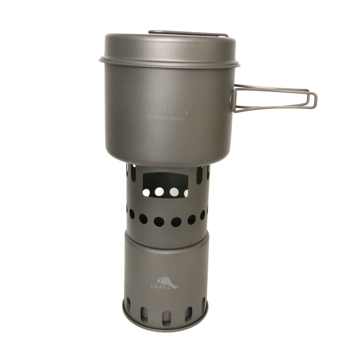 TOAKS Titanium 1600ml Pot with Pan and Wood Burning Stove Combo Set — image 1